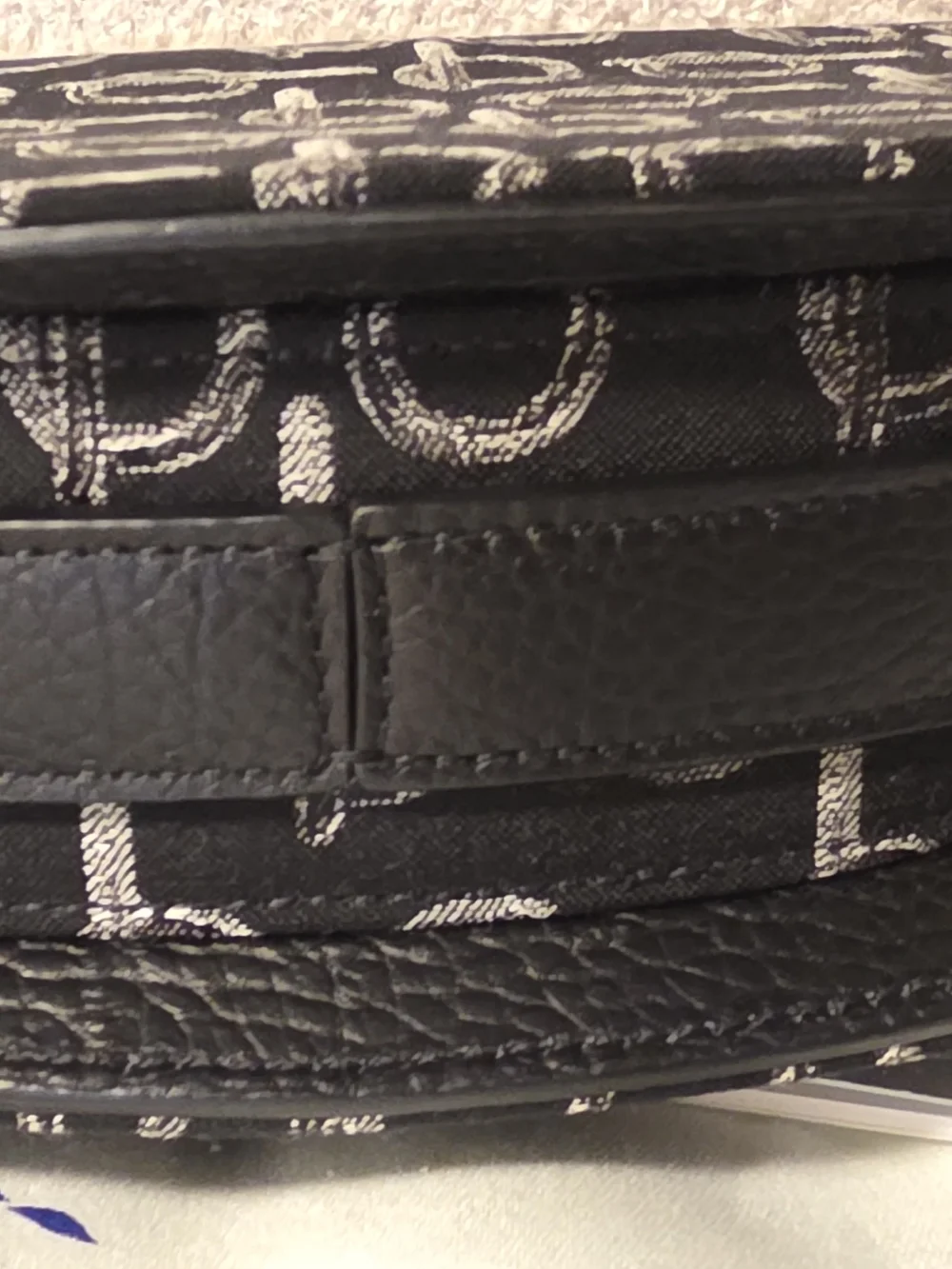 Burberry Black and Silver Monogram Saddle Pouch - Picture 3 of 6